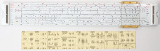 Aristo Studio 0968 Full Size Slide Rule w/Case, Support Rule, & reference Rule (NIB/mint)