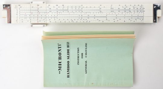 Micronta 150 Full Size Slide Rule w/Box, Leather Case, & Manual (NIB/mint)