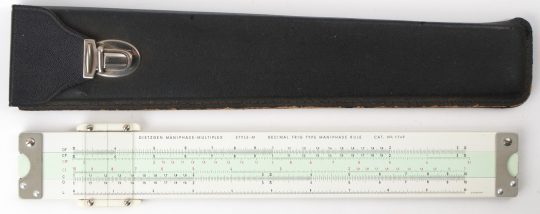 Dietzgen Maniphase-Multiplex No. 1749 Style M Deci Trig Full Size Rule w/Leather Case (Good condition)