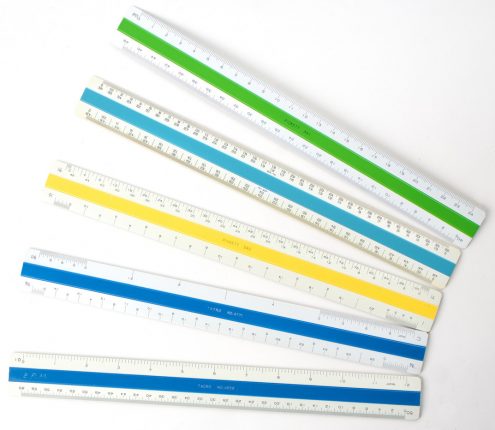 Lot of 5 Vintage Plastic Rulers