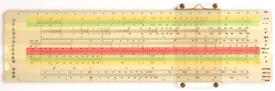 Univex Maschinenzeit German Language Slide Rule w/Case (Good condition)
