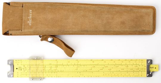 Pickett N500ES Full Size Slide Rule w/Suede Case (Fair condition)
