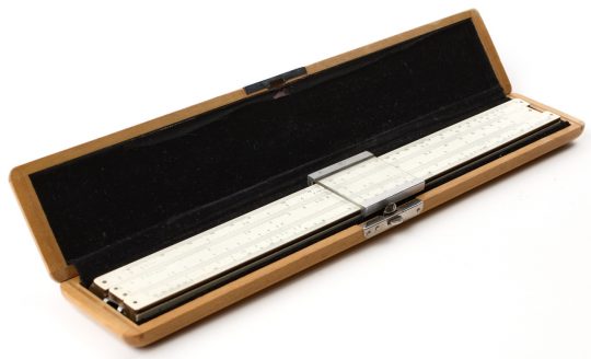 Faber Castell 378 Slide Rule w/Wood Case (Very good condition)