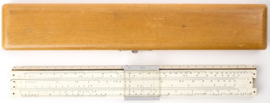 Faber Castell 378 Slide Rule w/Wood Case (Very good condition)