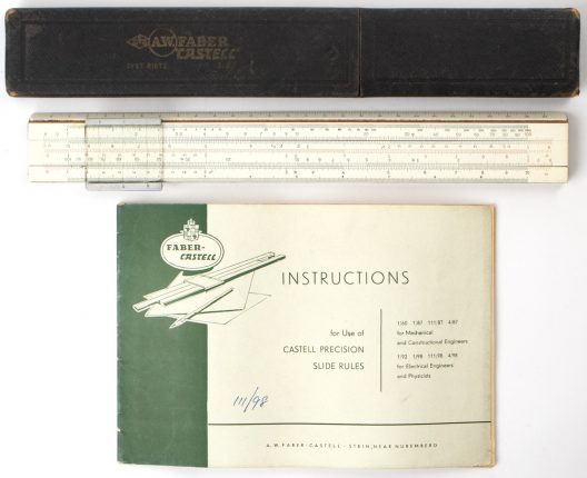 Faber Castell 1/87 Slide Rule w/Case & Manual (Fair condition)