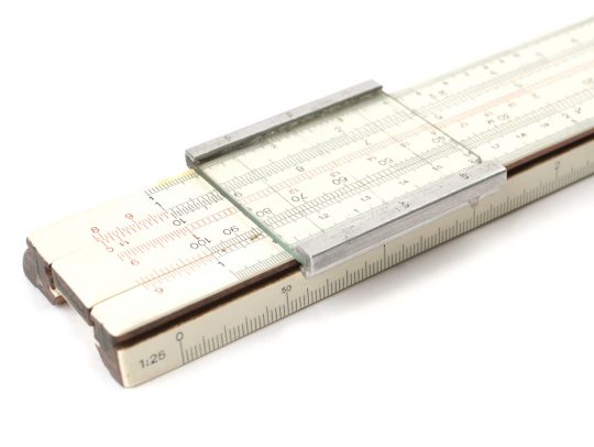 Faber Castell 1/87 Slide Rule w/Case & Manual (Fair condition)