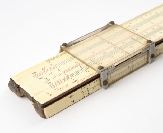 Faber Castell 1/54 System Darmstadt Slide Rule w/Leather Case & Manual (Fair condition)