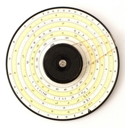 LOGA 30Tt Circular Slide Rule w/Leather Case (New/mint)