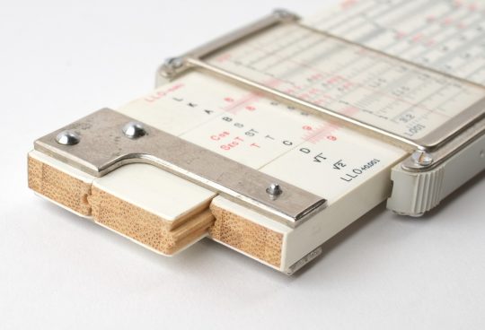 Pickett 25 Scale Full Size Rule, Wood Body, Leather Case, Made in Japan (Very rare, new, some age discoloration)