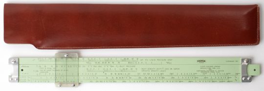 Pickett N1041-G (Green) / Fisher Controls Valve/Flow Slide Rule w/Fibreboard Case (New/mint)