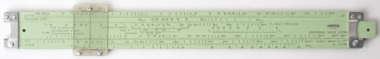Pickett N1041-G (Green) / Fisher Controls Valve/Flow Slide Rule w/Fibreboard Case (New/mint)
