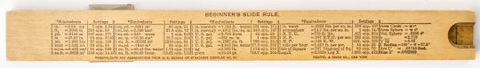 K&E 4058W Student Full Size Slide Rule, All Wood w/Original Case (Rule in good condition, case in extremely poor condition)
